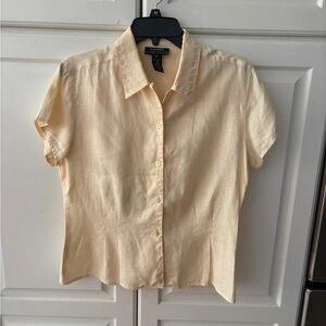 Ralph Lauren Cream Button-Down Women's Shirt